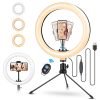 ELEGIANT EGL-02S 10 инча 3 цветни режима LED ринг лампа Поставка за селфи за YouTube Tiktok VK Vlog