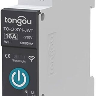Tongou 1P 16A Единичен интелигентен WIFI Прекъсвач с дистанционно управление и функция за измерване Съвместим с Alexa и Google Assitant