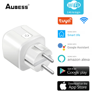 Smarthome Bulgaria Aubess WiFi Интелигентен Контакт EU Щепсел