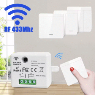 Безжичен Стенен Ключ за Осветление RF433MHz