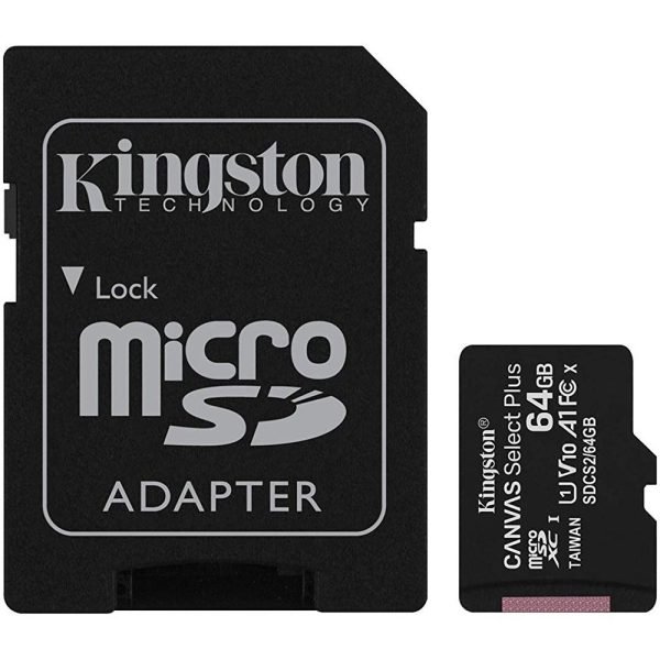 Kingston Canvas Select Plus MicroSD Карта памет 64GB 100MB/s