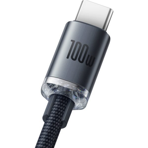 Baseus Crystal Shine Series CAJY000401 Кабел USB-A към USB-C 100W 1.2m Черен - Image 2