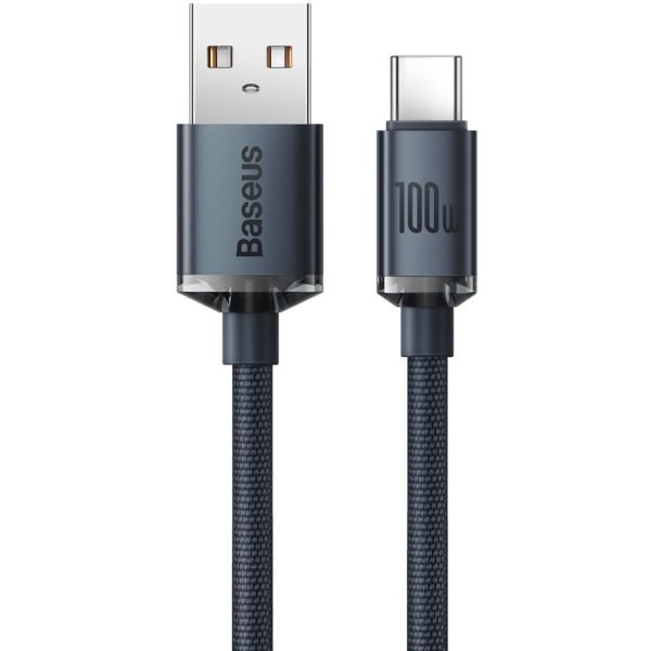 Baseus Crystal Shine Series CAJY000401 Кабел USB-A към USB-C 100W 1.2m Черен - Image 3