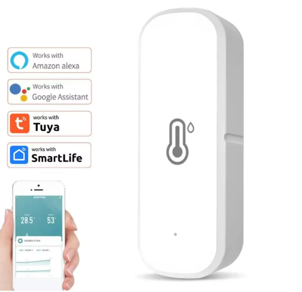 Tuya WiFi/ZigBee Сензор за Температура и Влажност Смарт Термометър за Дома Съвместим със Smart Life Google Home и Alexa