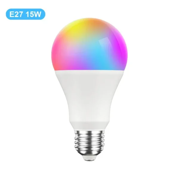 WiFi Димируема RGBCW LED крушка Tuya E27 15W Smart Life APP Съвместима с Alexa Google Home и Alice