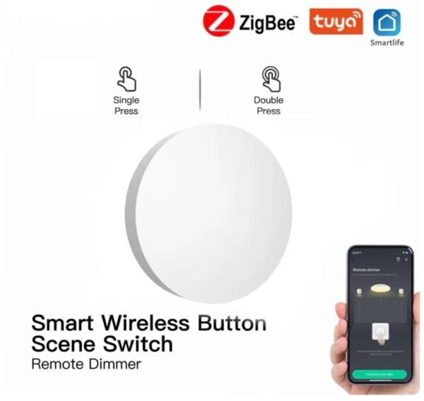 Tuya Zigbee Смарт бутон Превключвател Безжично дистанционно управление Съвместим с Google и Alexa