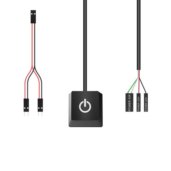 Бутон ON/OFF За Компютър LED 7 цвята 2M Кабелен Удължител - Image 2