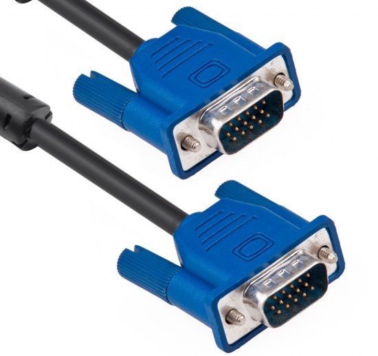Кабел DeTech VGA‑VGA 1.5 м С феритен филтър