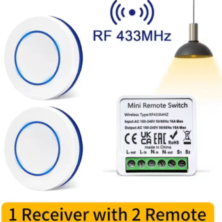 Комплект Безжичен Приемник 10А + 2бр. Дистанционно управление 433MHz