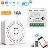 Tuya 16A WiFi Превключвател Двупосочно управление Модул за автоматизация на дома Съвместим с Alexa и Google Home