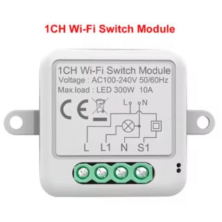 Tuya 10А WiFi Едноканален Смарт Модул Прекъсвач За осветление Съвместим с Alexa