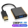 Адаптер DisplayPort (DP) към VGA 1080P За компютър лаптоп монитор и проектор
