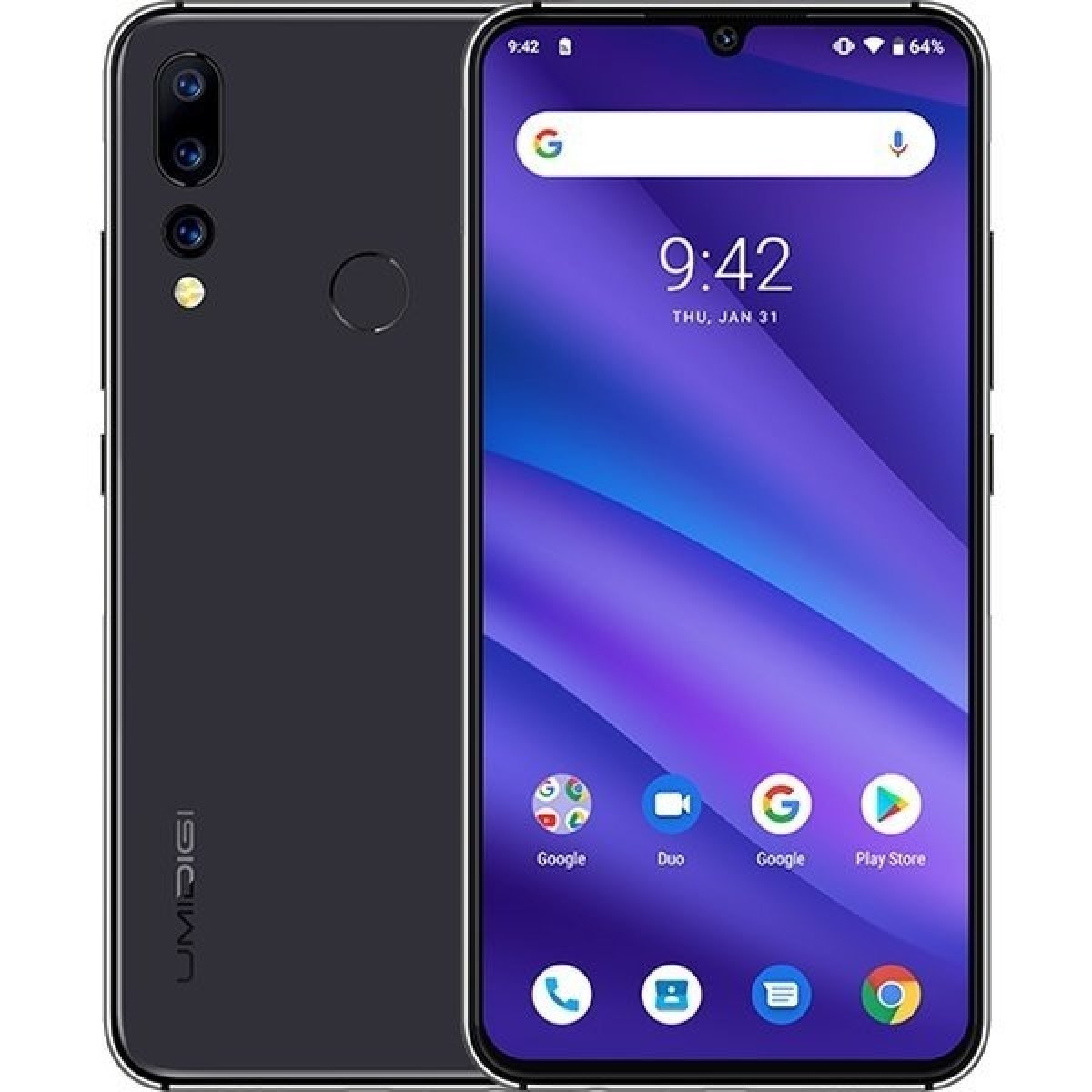 UMIDIGI A5 Pro 6.3" FHD+ Waterdrop дисплей 4GB/32GB Тройна 16MP камера 4150mAh батерия Android 9.0