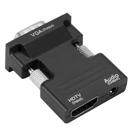 HDMI към VGA адаптер за компютър, лаптоп, ТВ или проектор Поддържащ HD 1080P С 3.5 мм аудио кабел