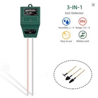 3в1 Портативен уред за тестване на почвата – измерване на Влага РH Светлина Влажност