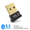 USB Bluetooth 5.3 Аудио донгъл Мини USB безжичен приемник/предавател за PC/лаптоп