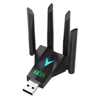 WiFi USB Адаптер 1300 Mbps 2.4G/5GHz WiFi Донгъл USB 3.0 802.11AC С 4 антени