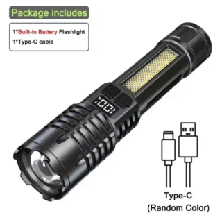 LED фенер TYPE-C презареждане и COB технология със странична светлина Подходящ за Къмпинг Туризъм и Дейности на открито