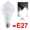 PIR LED Крушка с датчик за движение 12W E27 Интелигентна крушка с активиране при движение