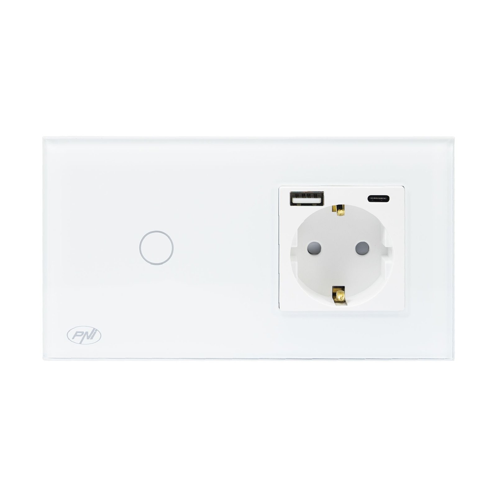 PNI SH115W Сензорен Превключвател за осветление + Контакт USB-A и USB-C - Image 3